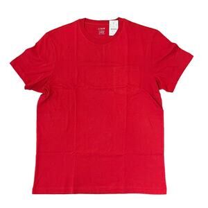 NWT J. Crew Men's Ridge Red Washed Jersey Pocket Tee